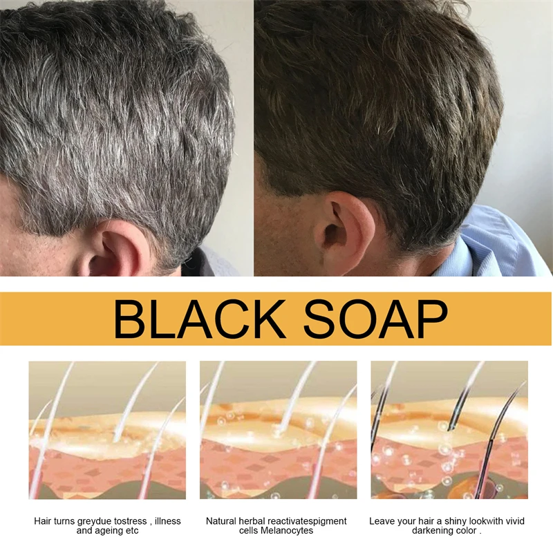 Jaysuing Polygonum Multiflorum bar Shampoo Grey Coverage 50g Jay Suing Black Soap Private Labeling African Black Soap