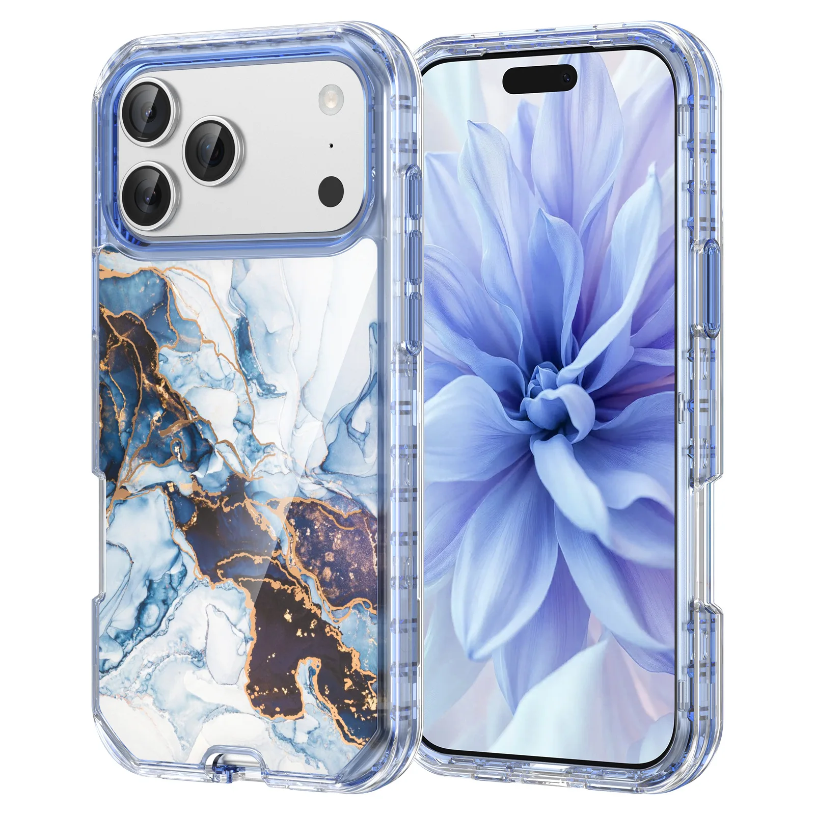 Luxury Hard Pc Electroplate Marble Pattern Phone case for iPhone 17 Pro Max