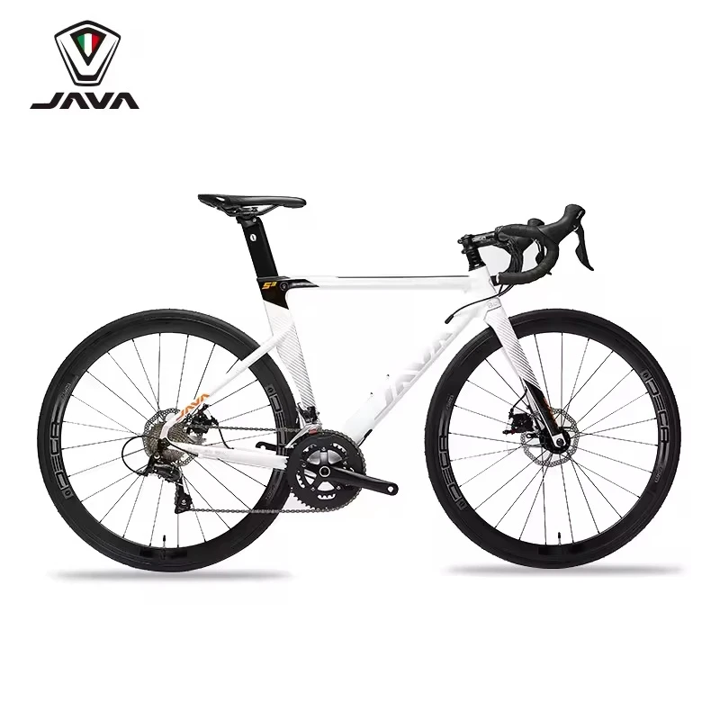 Carbon Fiber 18 Speed Road Bicycle with Disc Brake & 3 Wheel