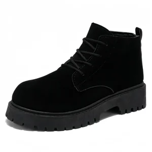 Handmade Vintage British Men Ankle Boots Cow Suede Leather Dress Shoes Business Chelsea Boots Outdoor Tooling Walking Style