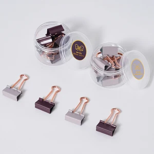 Silver Tail Binder Clips 25mm Business-Color High-End Metal Mini Clips for Bills and Tickets"
