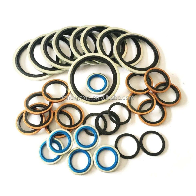 Bonded Washer Metal Rubber Oil Drain Plug Gasket Fit Combined Washer