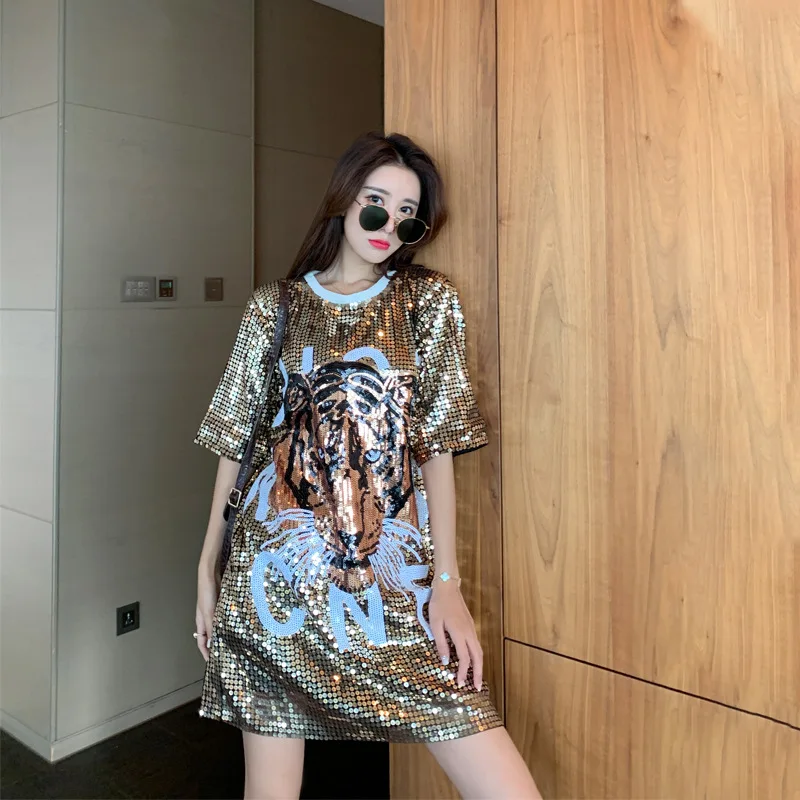 Thrasher Shirt Thrasher Sequin Dress Glitter Sequin Shirt Dress Animal Jersey For Women Thrasher Shirt Thrasher Sequin Dress Glitter Sequin Shirt Dress Animal Jersey For Women