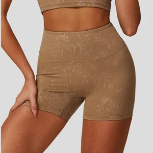 High Waist Breathable Quick Dry Workout Shorts Elastic Waist Closure Solid Gym Fitness Pants Casual Yoga Shorts Running Shorts