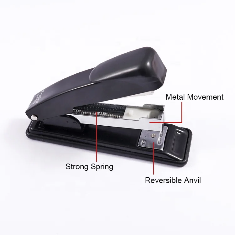 Хит продаж 100% QC проверка полуполоски высокое качество офисный Рабочий стол стандарт 20 листов бумажный ручной канцелярский металлический степлер