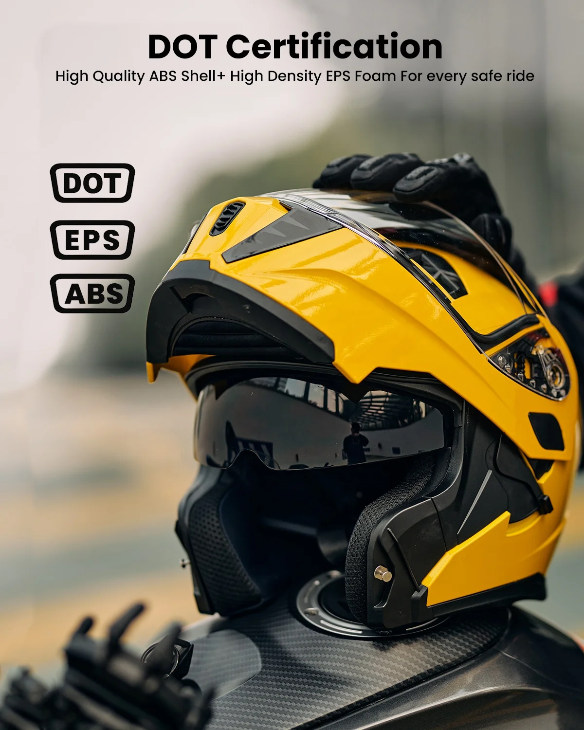 Flip up Helmet Dual Visor Motorbike Moped Street Bike Racing Flip up Helmet Dual Visor Motorbike Moped Street Bike Racing