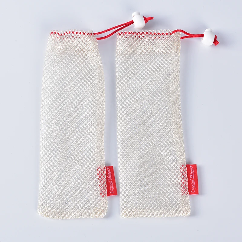 Wholesale Custom Nylon Mesh Bag Foldable Small Zipper Net for Gift Packaging Drawstring Net Packing Mesh Bags