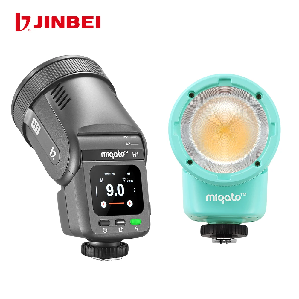 [z412]JINBEI H1 LEDスピードライト JINBEI H1 LED Camera Flash - Portable Photography Lighting