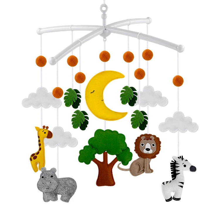 Войлочный Игрушечный мобильный телефон с животными на ощупь, детский подвесной мобильный телефон, игрушка для кровати, подарок для детей