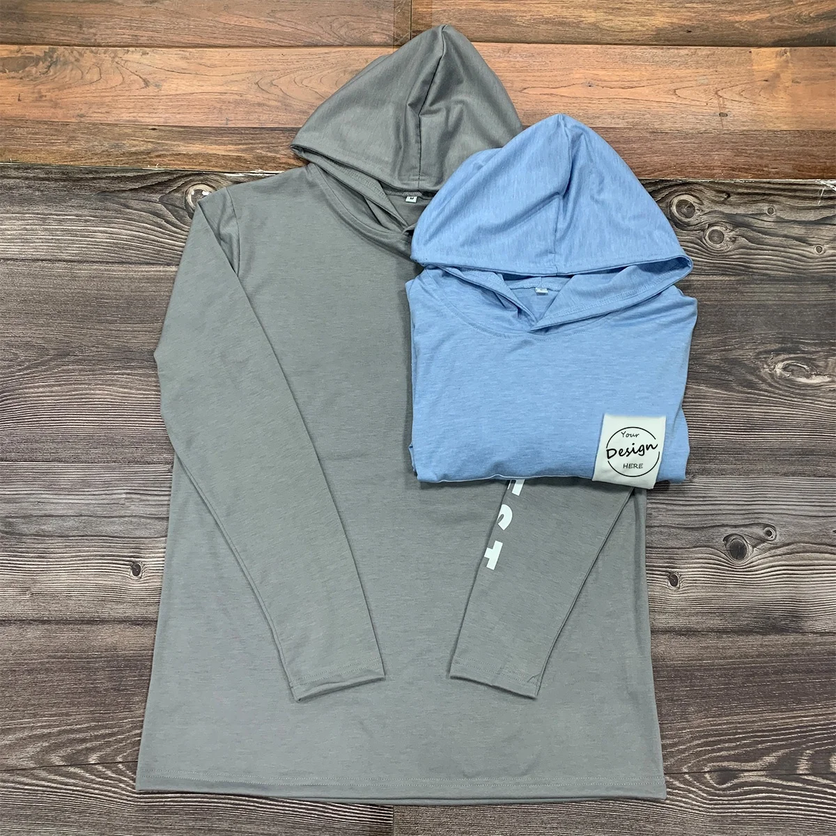 JL1220D Wholesale Breathable Bamboo Cotton Sports Long Sleeve T-shirts Men Lightweight Active Workout Athletic Shirts