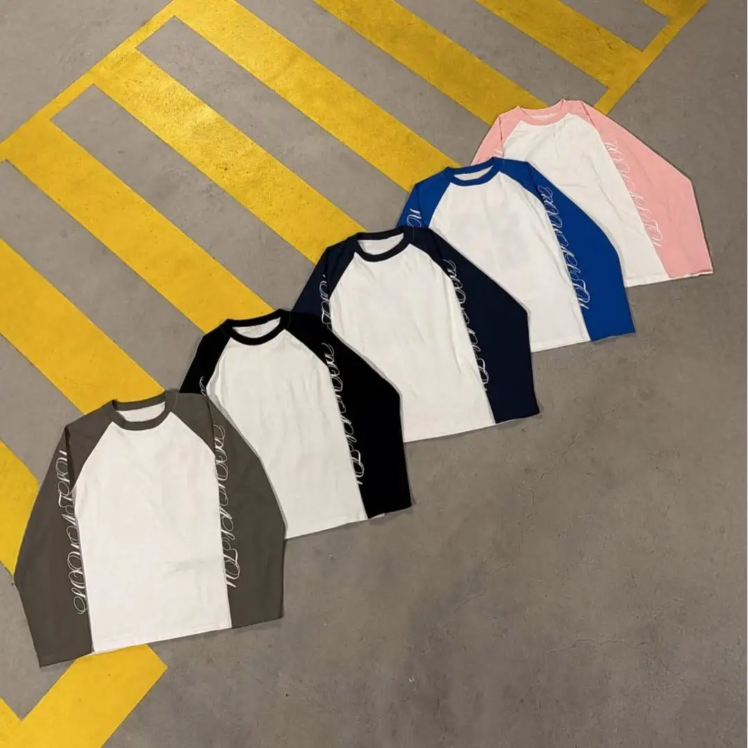 Brugerdefineret herretshirts med lange ærmer til gadestil i 100 % bomuld – trykdesign, andre tilpasninger mulige