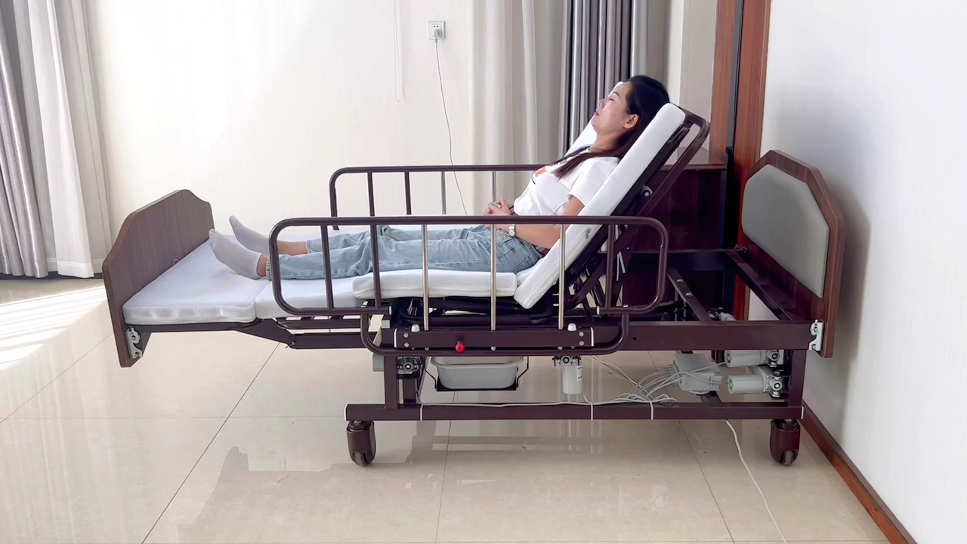 Hospital Equipment Icu Hand Remote Control Wood Electric Homecare