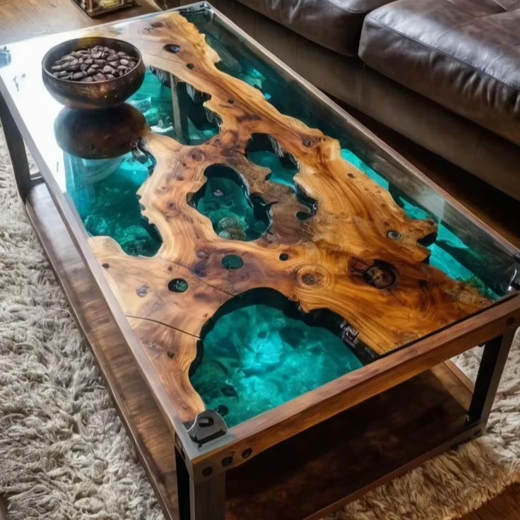 Perfect Customized Handmade Designer Epoxy Resin River Table Nature Table Indoor Outdoor Furniture