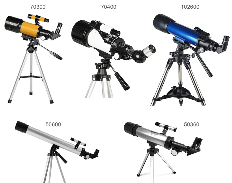 Ikevan 70mm Astronomical Refracting Telescope Refractive Eyepieces to Observe Celestial Bodies Shipping from USA with Aluminum Adjustable Tripod for Kids Beginners 