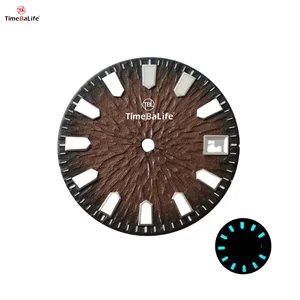 OEM/ODM Custom Embossed Watch Dial with Luminous Index for Automatic NH35 Movement Men Watches