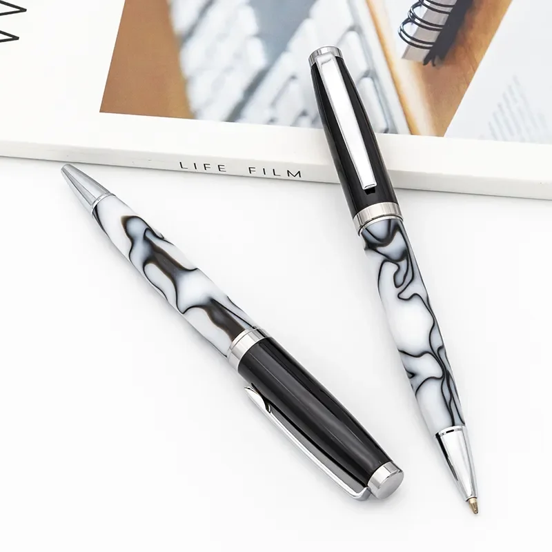 Luxury Metal Ballpoint Pen Set Acrylic Design Gift Box Extra