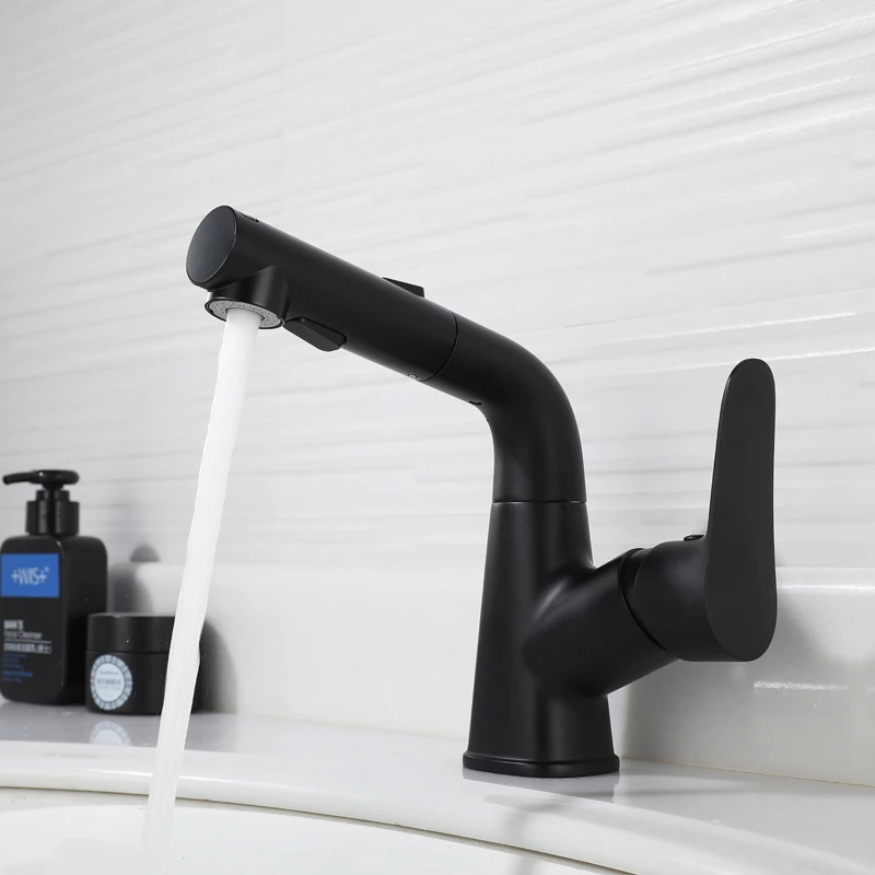 Tall Bubbler Basin Faucet OEM 360 Water Tap Single Handle Black Bathroom Faucet