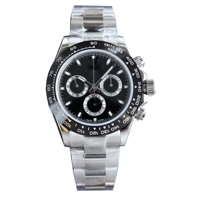 Super Clone 12.4mm Timing Mechanical Movement Stainless Steel Sapphire Glass Deep Panda Watches