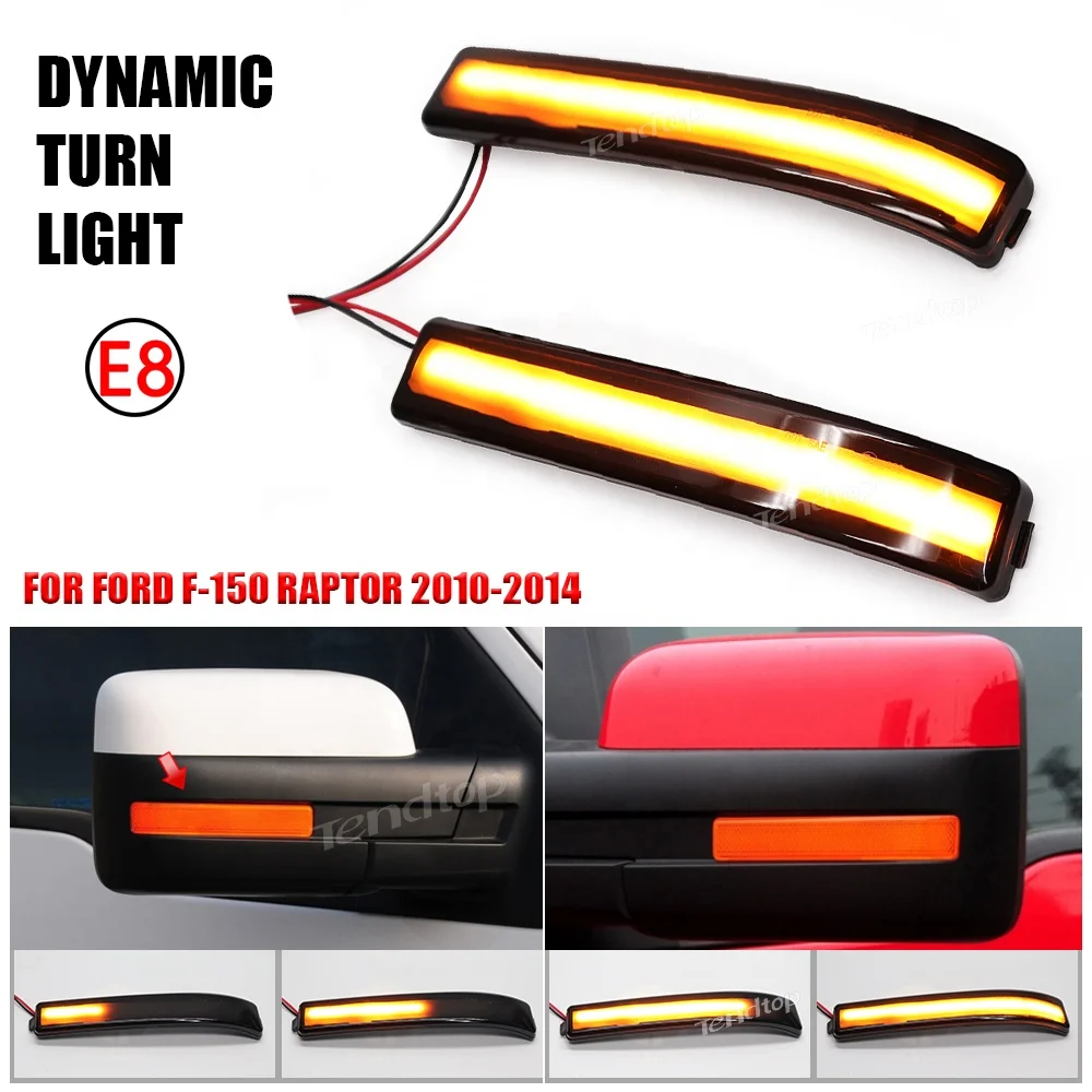 Clear Lens Amber LED Front Side Mirror Reflector Indicator Turn Signal Lights For Ford F-150
