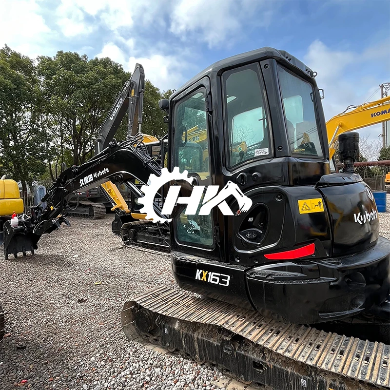 HANG KUI KUBOTA KX163 6.3tons 95%new Original Japanese with EPA,CE Agricultural Used Kubota 163  Excavator for Digging