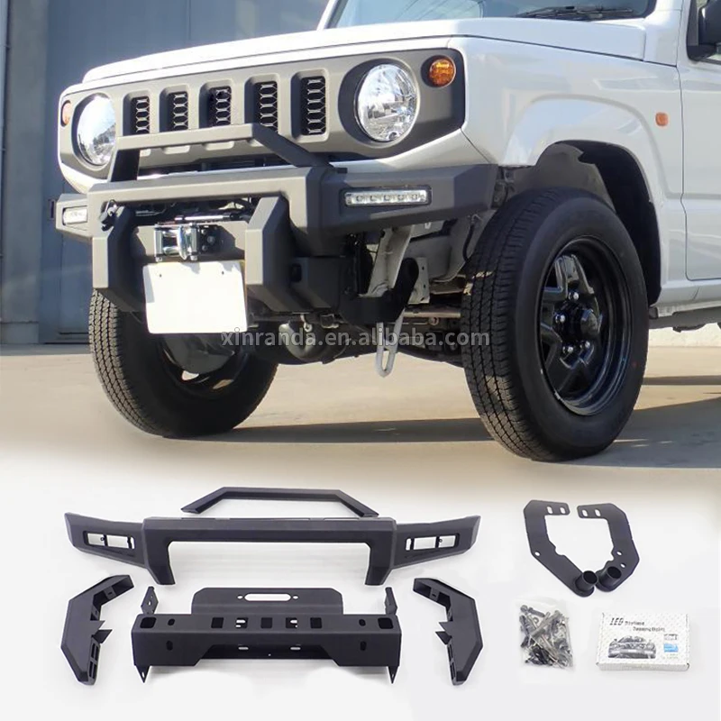 【送料込】ジムニー JB64 純正フロントバンパー 4型　素地 JB64 JB74 ジムニー スチール フロント バンパー スキッド 付き