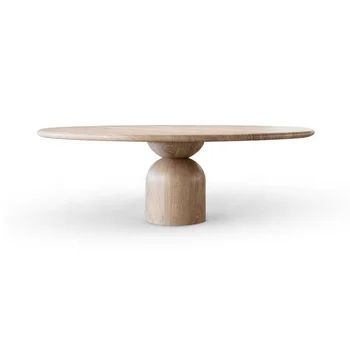 Nordic Modern Dining Room Furniture Bell Round Dining Table Wooden Tables