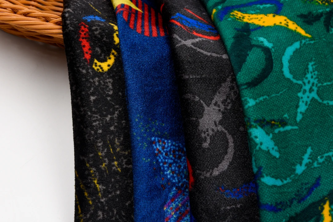Home Deco  Velour 100% Machine Washable Wool  Printed Fabrics for Bus Seats