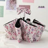 รุ่นมือหมุนแบบ 9 ชิ้น - ลายดอกไม้สีชมพูและม่วง