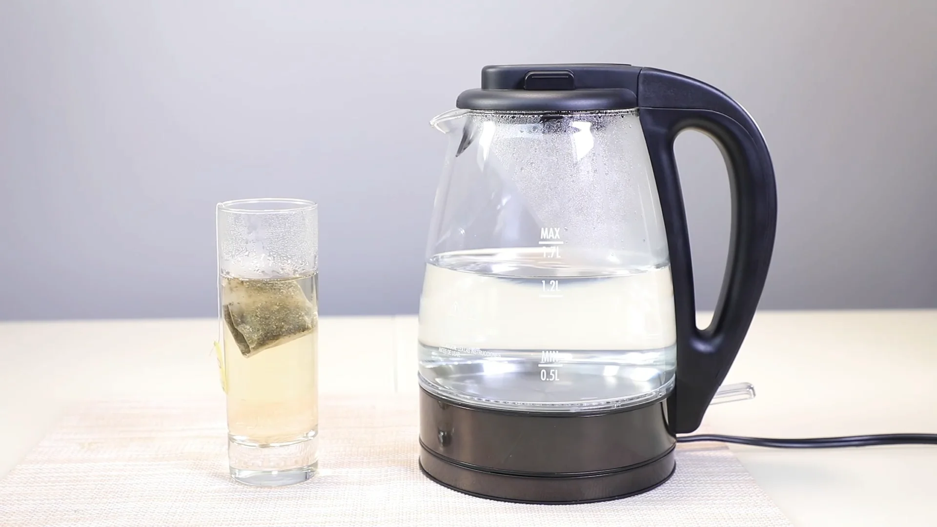 1.7l Electric Glass Water Kettle With Blue Led Light 12102 - Buy ...