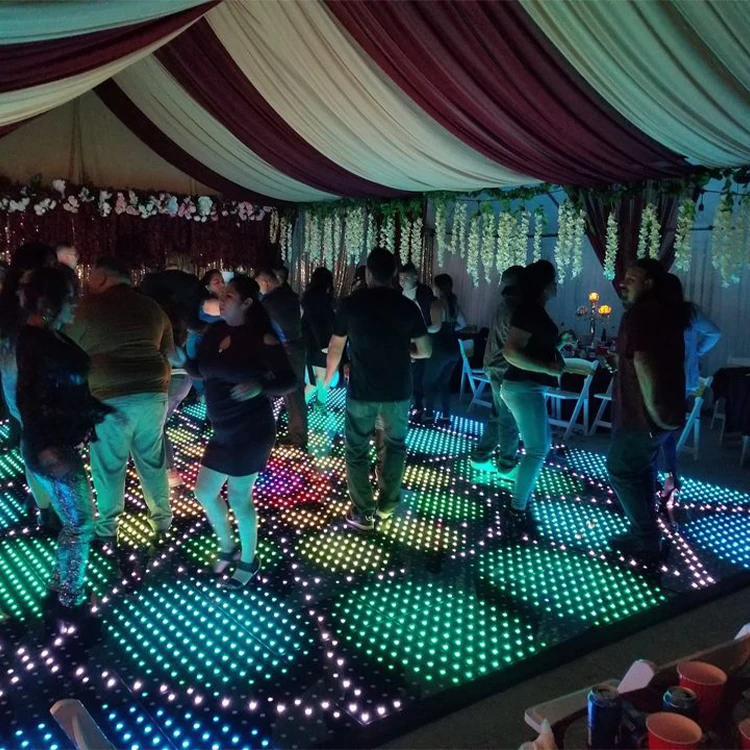Fast Setup Magnetic Pixel White Dance Floor for Weddings