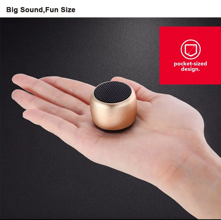 Aluminum handsfree small bluetooth speaker