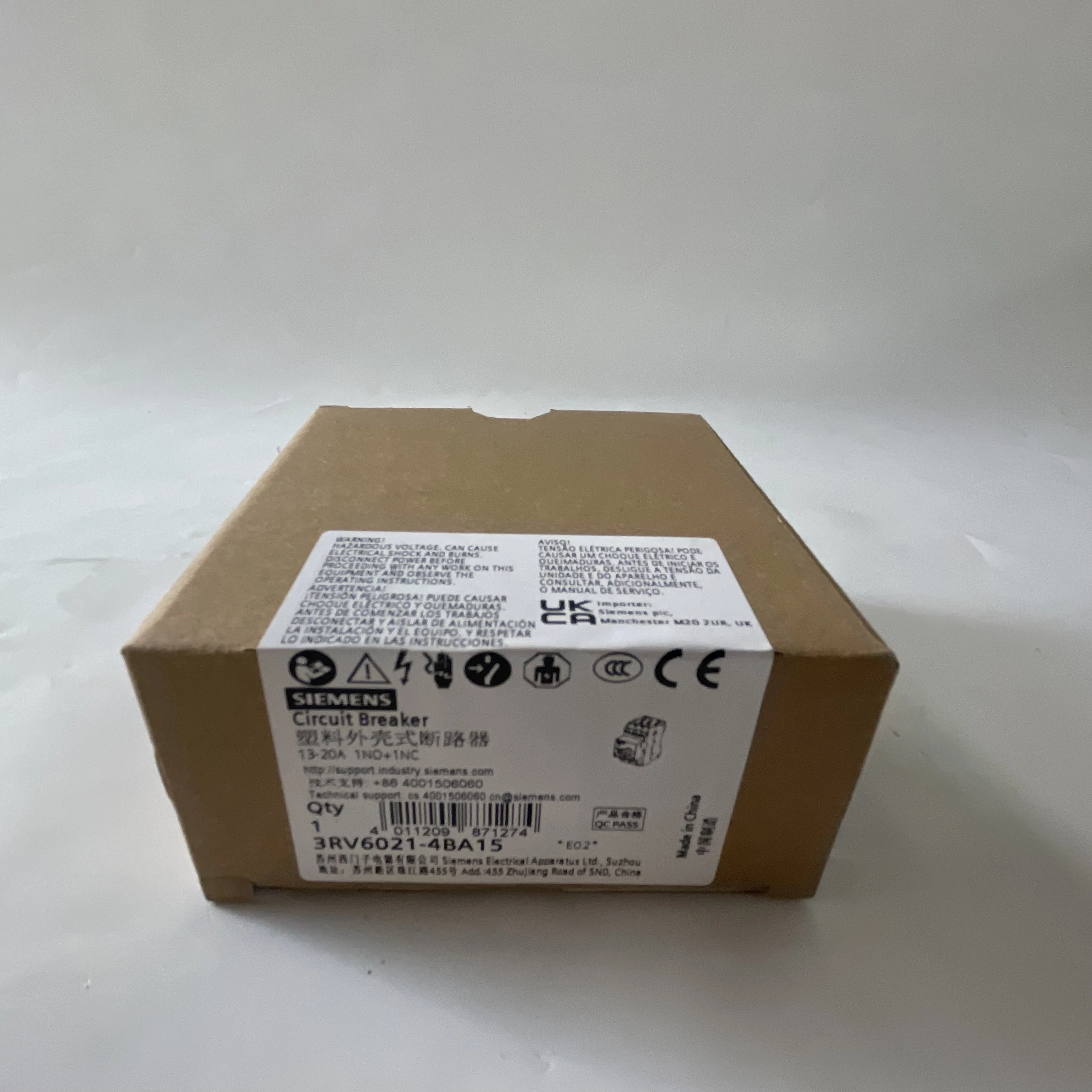 Siemens Circuit Breaker 3RV6021-4BA15 Siemens Circuit Breaker 3RV6021-4BA15