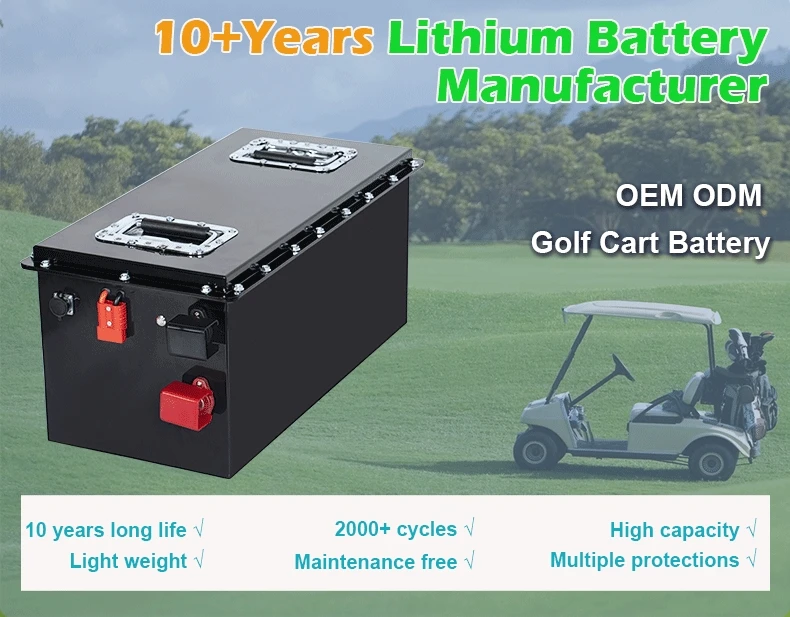 Grade A Lithium Ion Battery 60 Volt 72 Volt 48v 100ah Golf Cart Conversion Kit 512v Li Lifepo4
