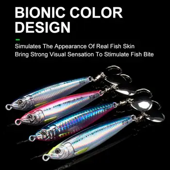 CHEERY 40g 60g 80g Saltwater Fishing Metal Jigging Bait Fast Sinking Jigbait Artificial Hard Metal Jig Lure with Hook – Metal Jig – view 5