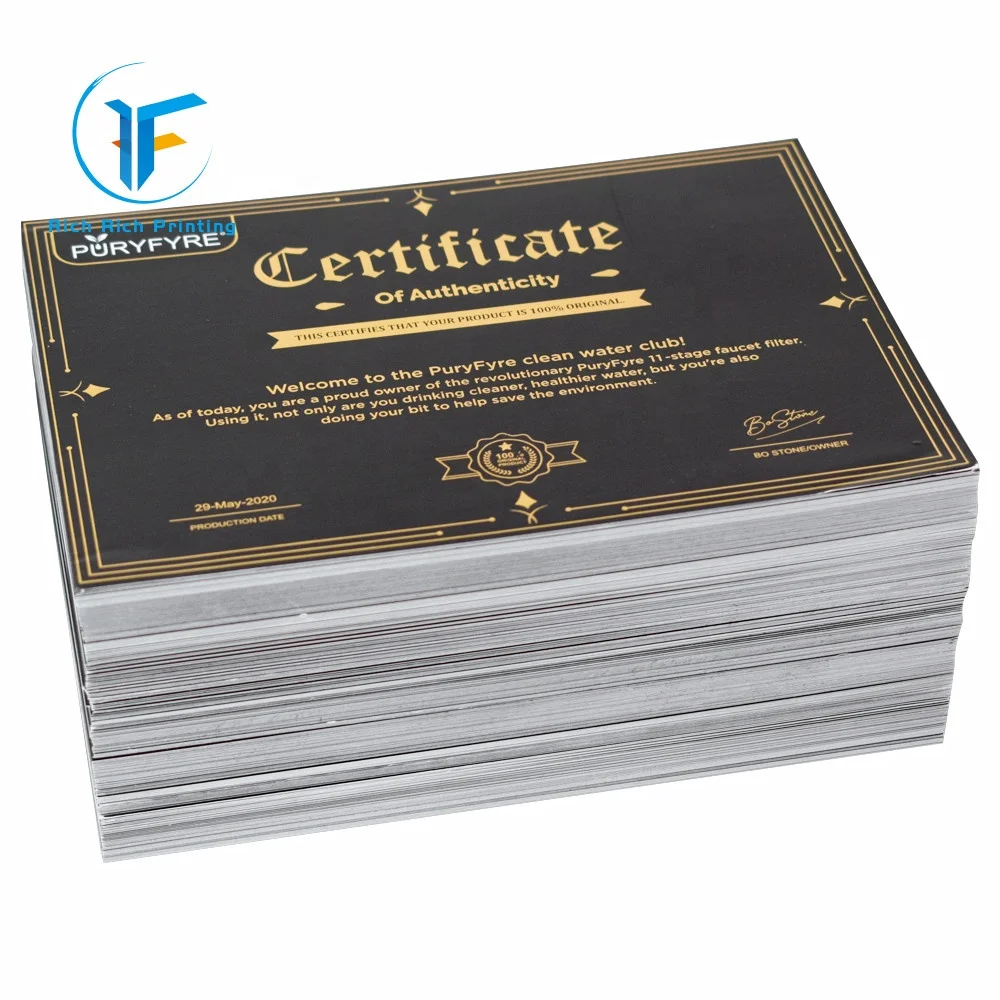 a4 certificate printing