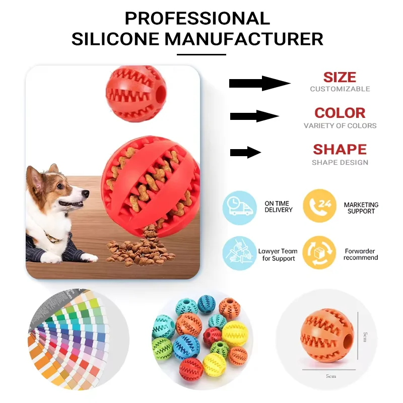 Toys for Pets Tough Durable Customizable Dog Hard Chew Rubber Toys Pet Chew Toy Dog Teeth Cleaning Pet Interactive Movement Ball