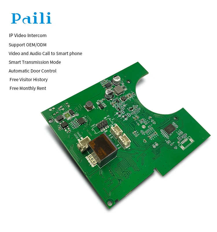 OEM IP Based Video Entry Intercom System PCBA Circuit Board Manufacturer Pcba Assembly  TCP/IP Wired Doophone