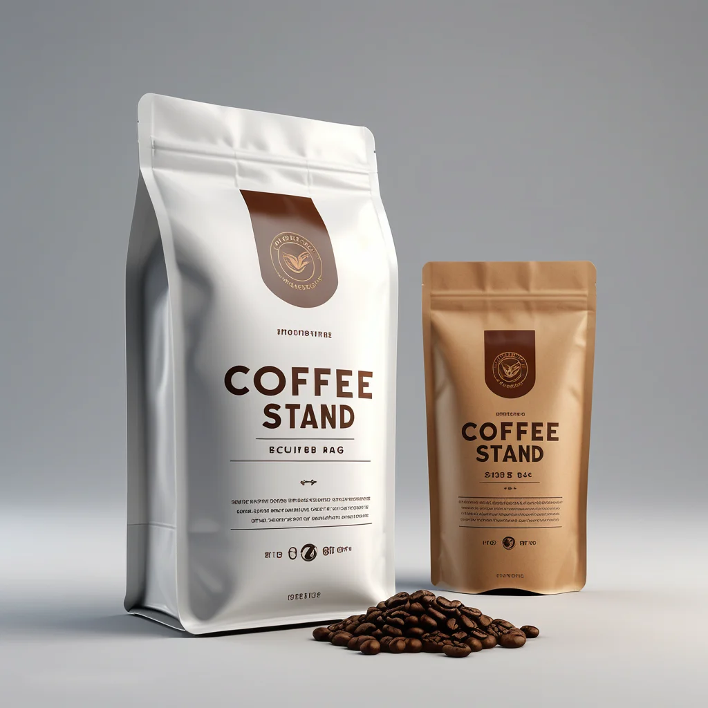 Digital Printing Logo Custom Biodegradable Kraft Paper Zip Lock Bag Coffee Bean Packaging Bags With Valve