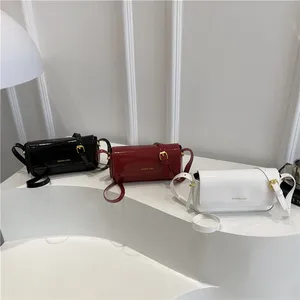 2026 New Arrival Fashion Simple Bright PU Leather Underarm Sling Shoulder Bag for Women