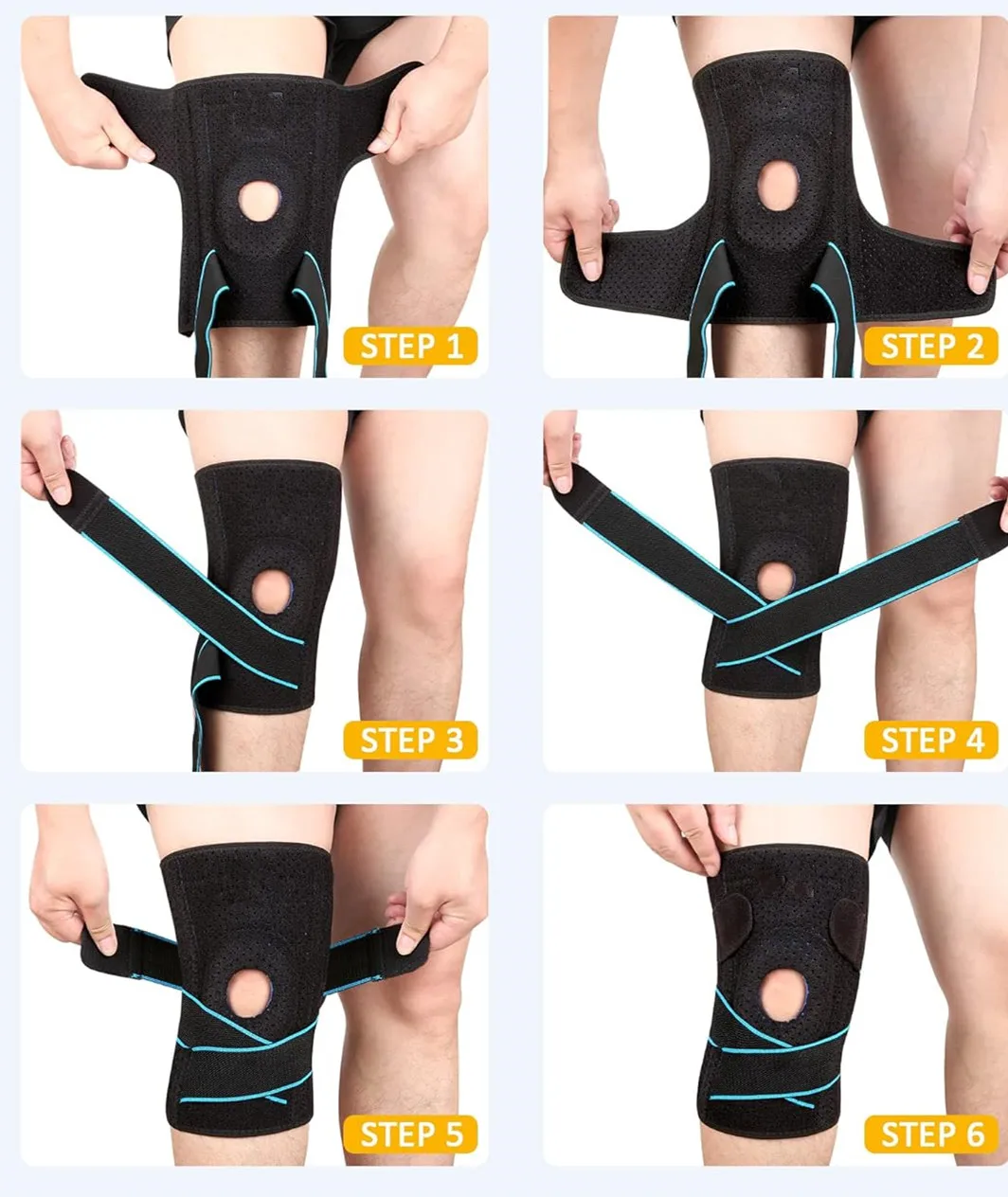 Knee Brace With Side Stabilizers & Patella Gel Pads For Knee Support ...