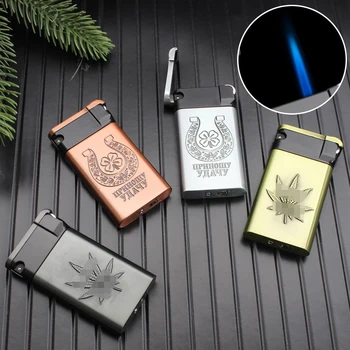 YJ026-1 relief craft windproof lighter, metal jet flame inflatable wholesale