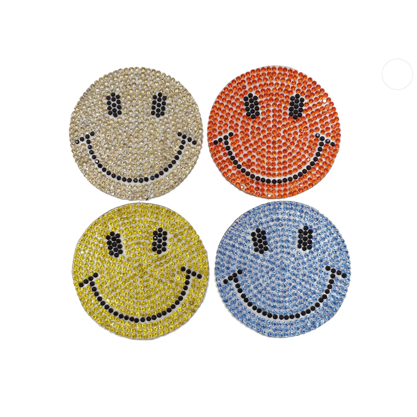 Free sample Custom  logo design heat transfer 3D beaded rhinestone applique Patch for clothing