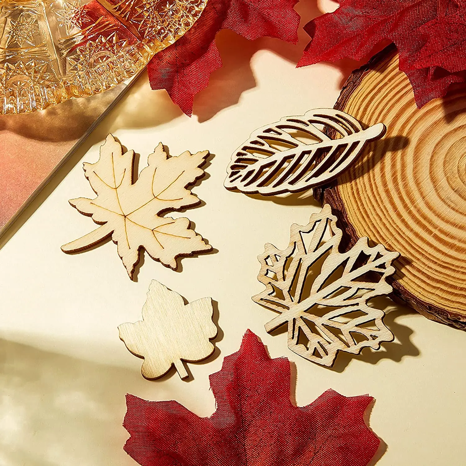 Autunno Decorazioni Legno 24 Pezzi Addobbi Autunnali Ciondoli Zucca Foglia d'acero Gnomo Decori Autunnale Ciondoli Legno Decorazione Autumn per la Casa Thanksgiving Decor
