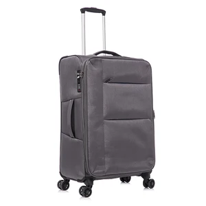 Wholesale Carryon Business Travel Luggage Soft 4 Wheel Black Cabin Carry on Suitcase Pilot Luggage