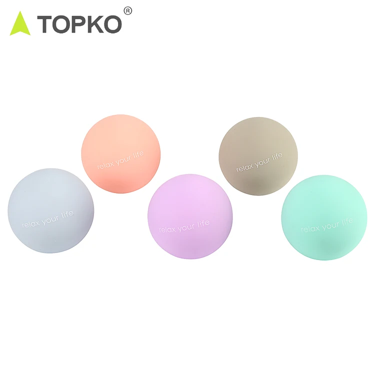 TOPKO Custom Logo From 50 Pcs Wholesale Eco Friendly Private Label Physical Therapy Silicone Massage Ball Set