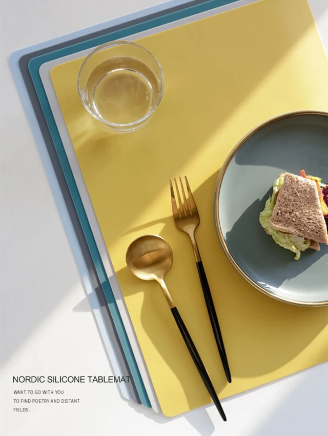 Reusable Silicone Dining Classic Tablemats Placemat Wholesale Custom
