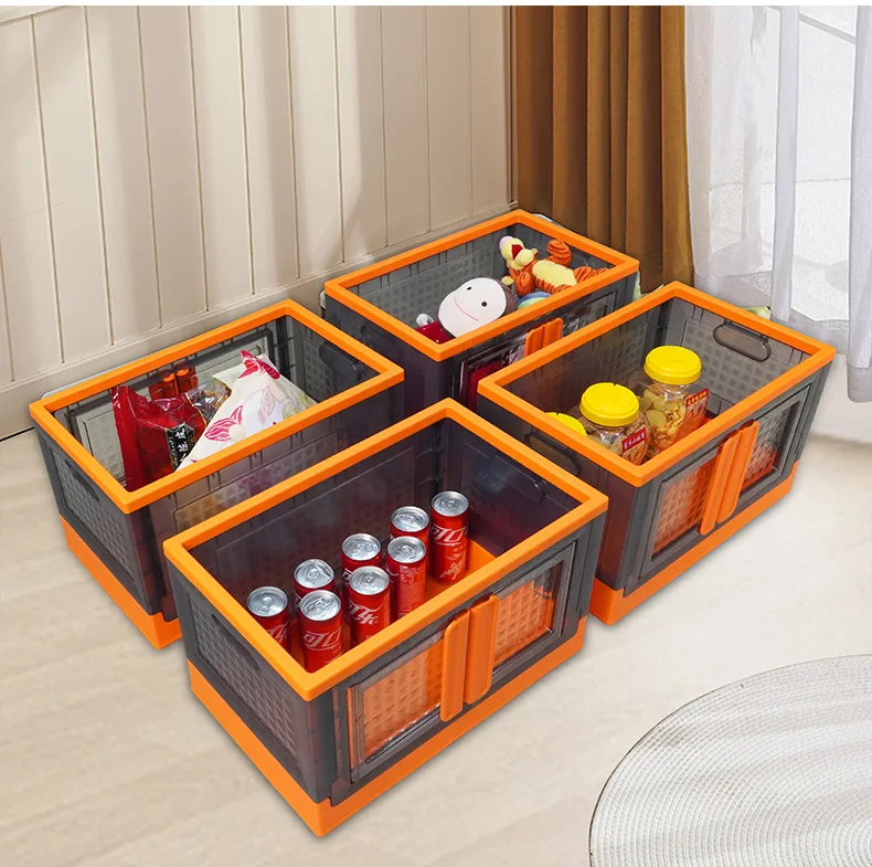 Collapsible Storage Bin Plastic Storage Bins with Lid Storage Boxes ...