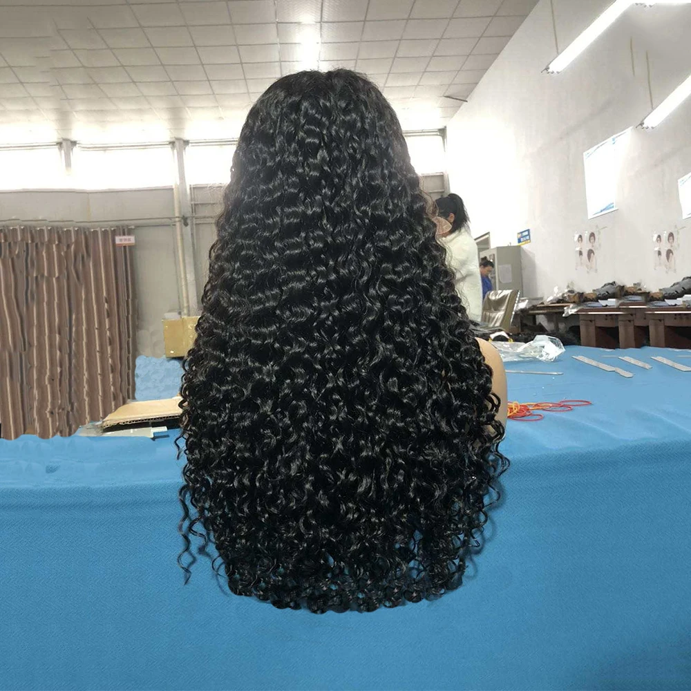 Peruvian Indian Brazilian Virgin Hair Wigs 4X4 5X5 Transparent Swiss Closure Frontal Wig Human Hair Kinky Curly Wig