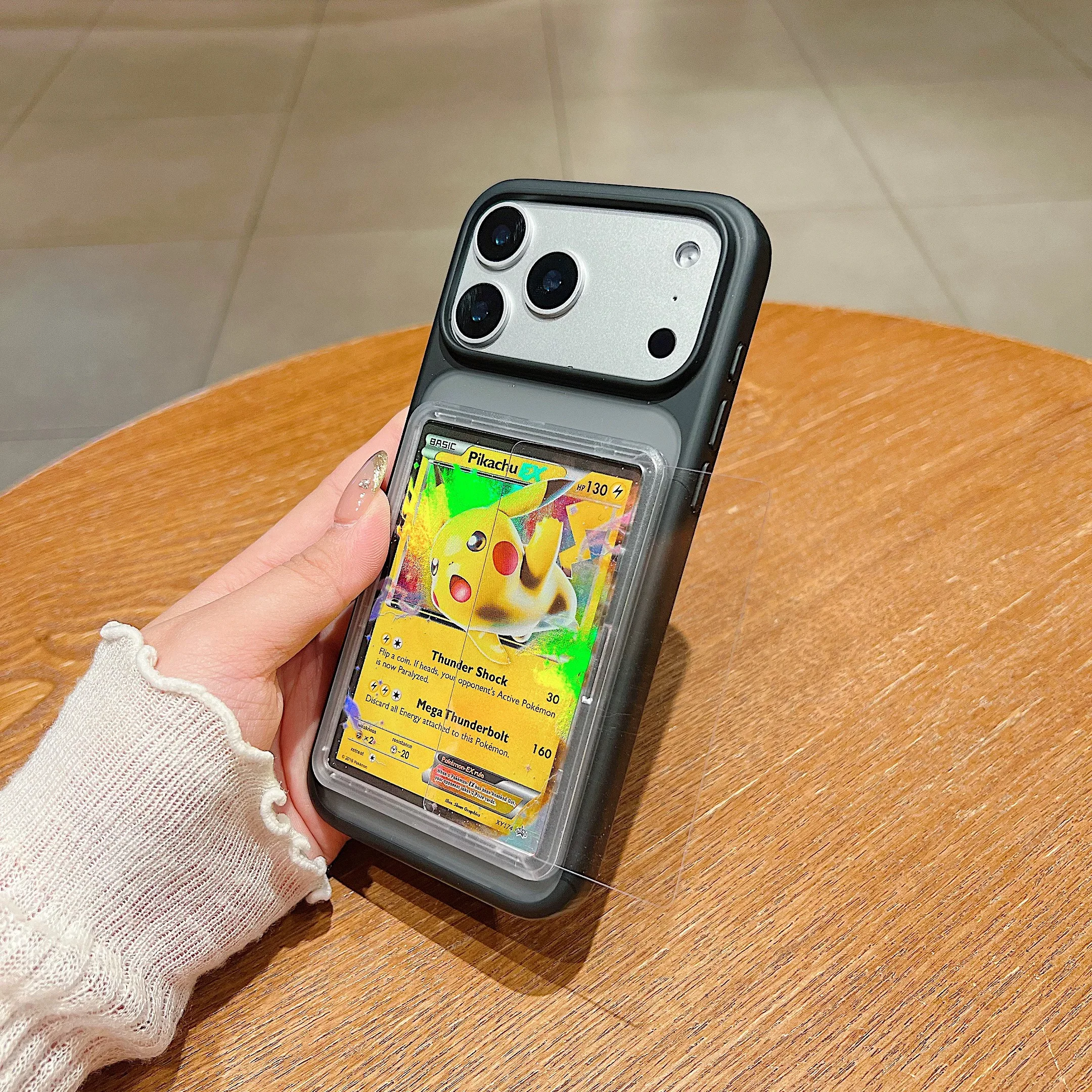 phone case with pokemon card holder Amazon.com: Card/Photo Display Phone Case for iPhone | TCG/Picture Display Top Loaders & Sleeves