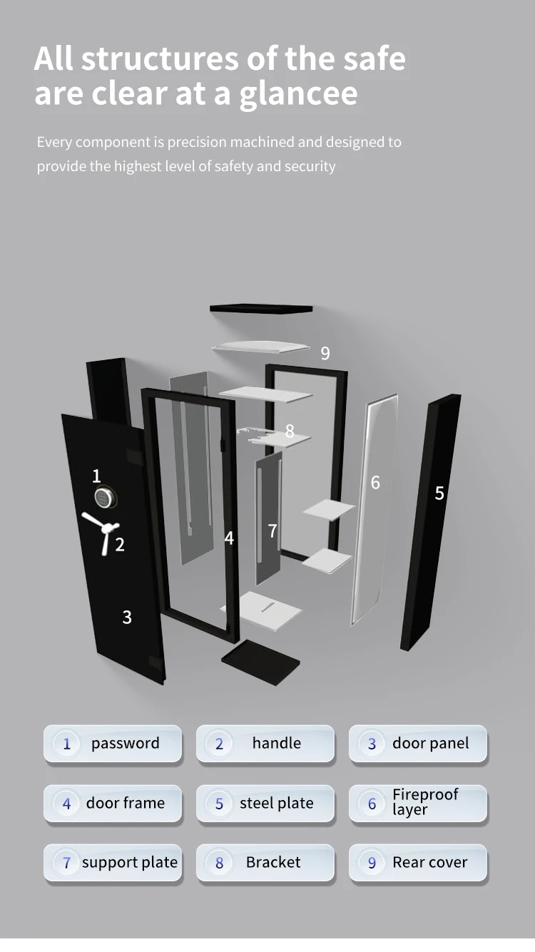 CEQSAFE Made in China High Security Digital Cabinet Home Gun Safe Box details